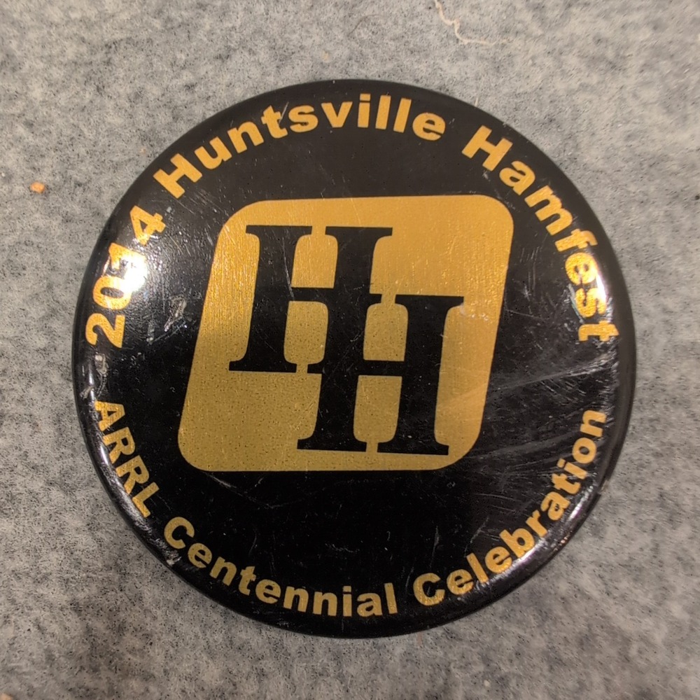 2014 Huntsville Hamfest ARRL Centennial Celebration Pin Badge Pinback - Picture 1 of 2